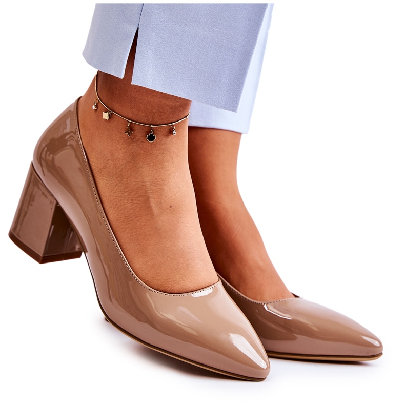 Décolleté laccate Sergio Leone PB411 Marrone