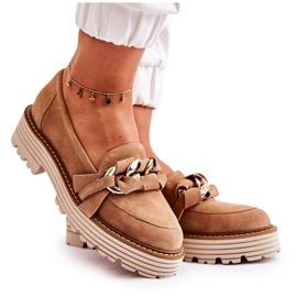 Scarpe da donna in camoscio Laura Messi 2523 Camel marrone