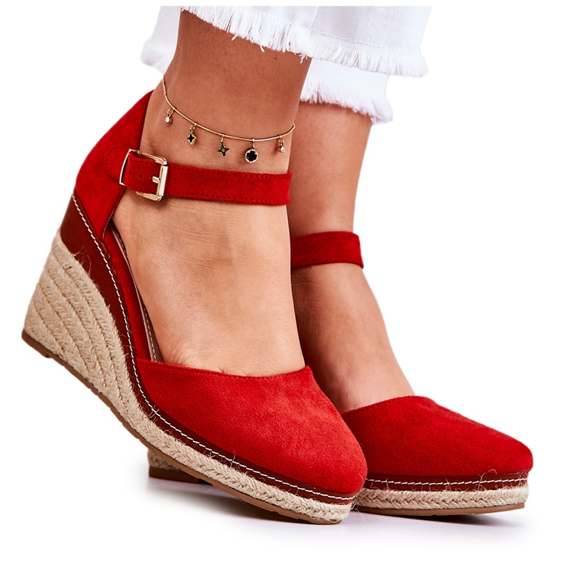 PS1 Espadrillas Da Donna Su Zeppe Tamarill Rosse rosso