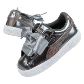 Puma Basket Jr 365995 01 scarpe da ginnastica argento