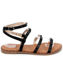Sandali gladiatore color nocciola nero
