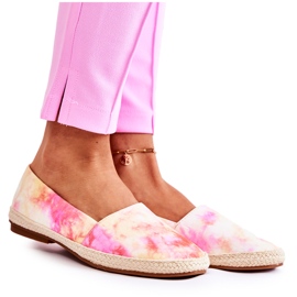 Espadrillas da donna Slip-On rosa-gialle multicolore