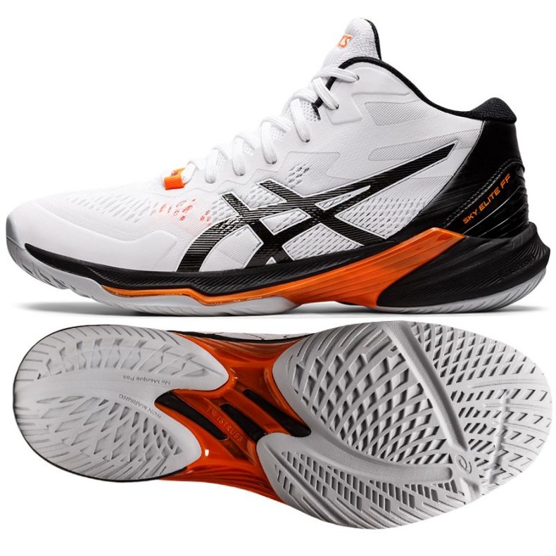 Scarpe da pallavolo Asics Sky Elite Ff Mt 2 M 1051A065 102 bianca bianca