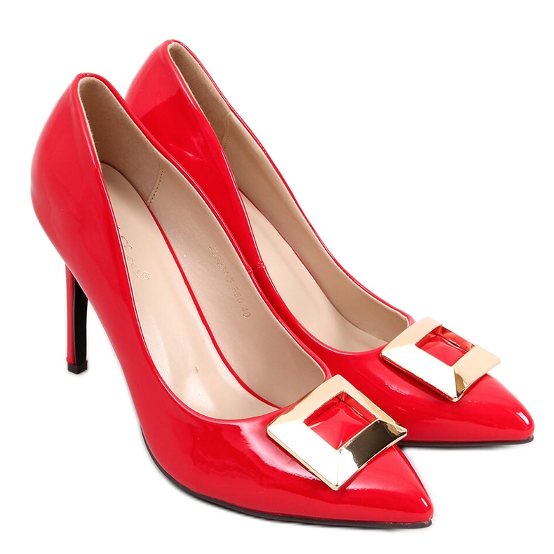 Spille laccate Margaret Red rosso