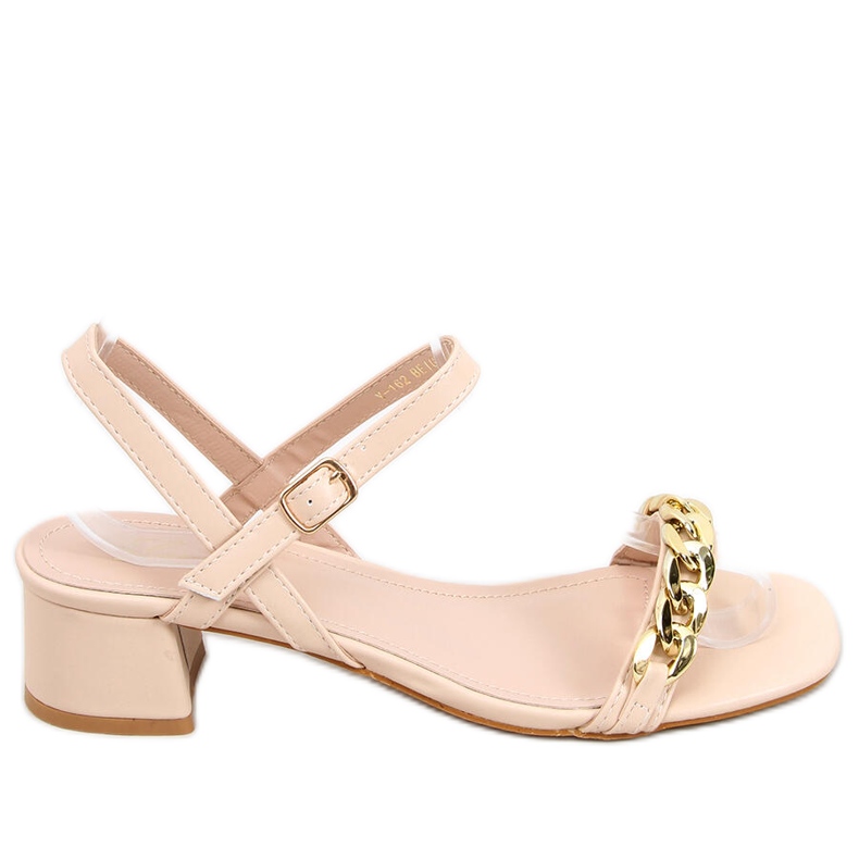 Sandali con tacco basso Daphne Beige