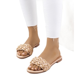 BM Eleganti ciabatte Correra beige