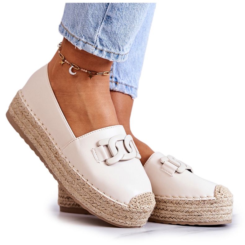 FB2 Espadrillas classiche su piattaforma Julianne beige