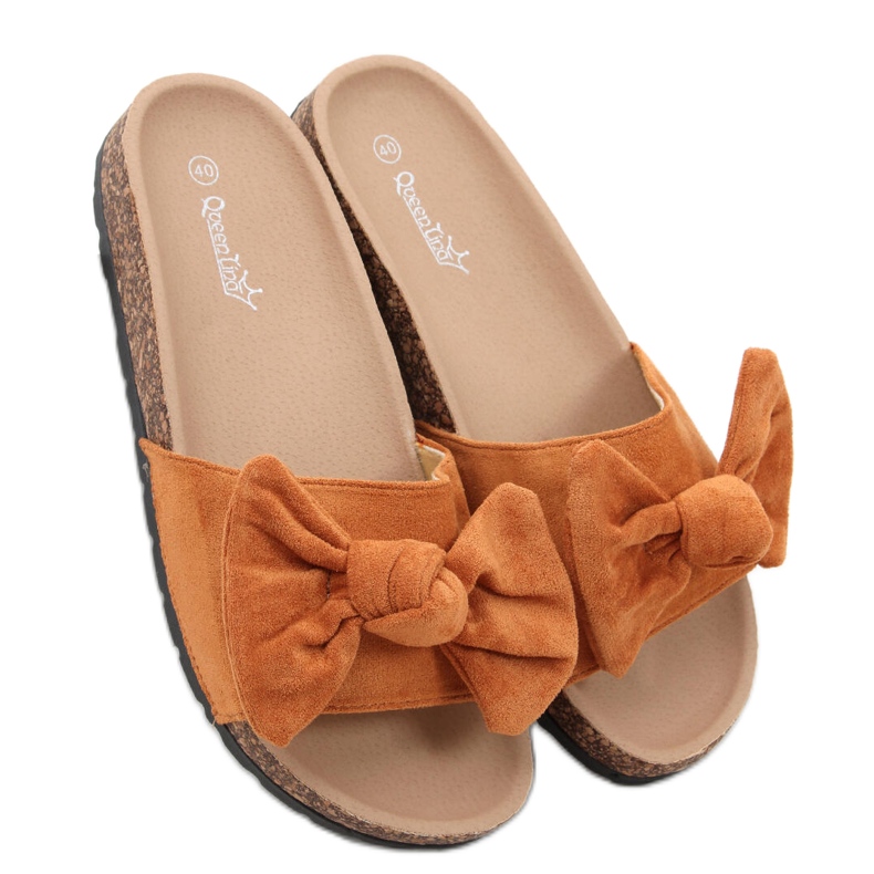 Ciabattine Kiara Camel in sughero marrone