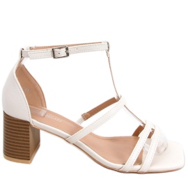 Sandali con tacco alto di Vinta Beige