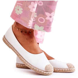 Espadrillas da donna classiche in pelle bianche Calabria beige bianca