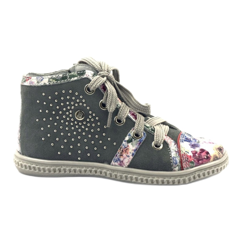 Stivali, scarpe per bambini con strass Bartek 87254 rosa grigio