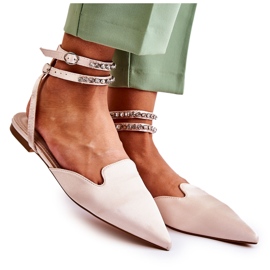 WS1 Sandali Da Donna Con Punta In Beige Amisha