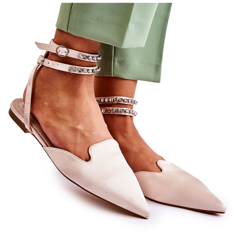 WS1 Sandali Da Donna Con Punta In Beige Amisha