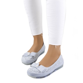 Mocassini Catania in pelle blu