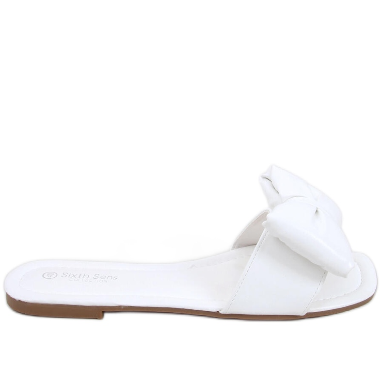 Ciabatte Mili White con fiocco bianca