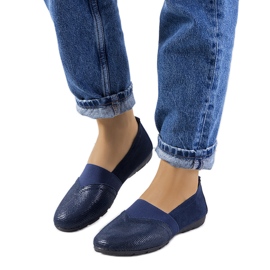 BM Sneakers Boirs in pelle blu navy
