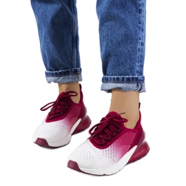 Sneakers sportive bordeaux Glaner bianca