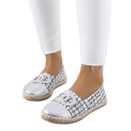 Espadrillas bianche Moorsele bianca d'argento