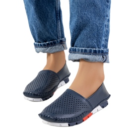 Mocassini Piron blu navy