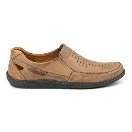Olivier Mocassini da uomo in pelle per l'estate 602 beige