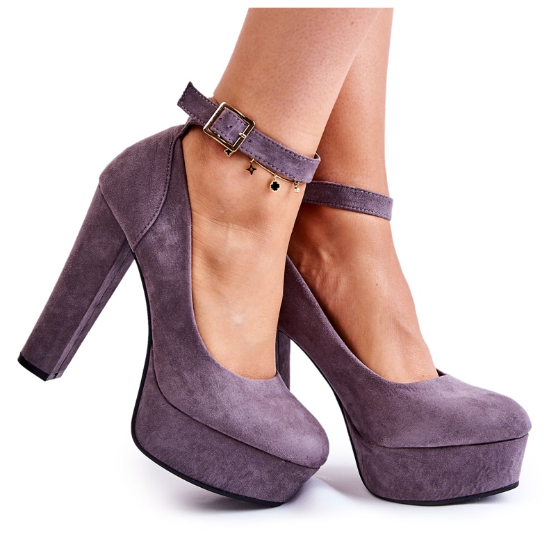 WS1 Décolleté In Pelle Scamosciata Sulla Piattaforma Grigia Gottie multicolore grigio