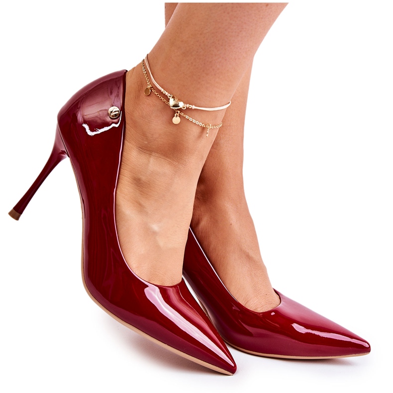 Vinceza Classico stiletto rosso laccato Lerisa