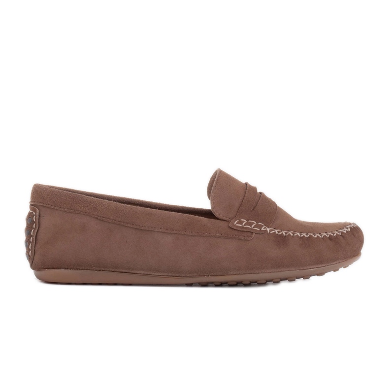 Marco Shoes Mocassini classici realizzati in morbida pelle scamosciata marrone