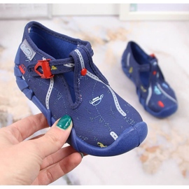Ciabatte da bambino con chiusura Befado blu navy