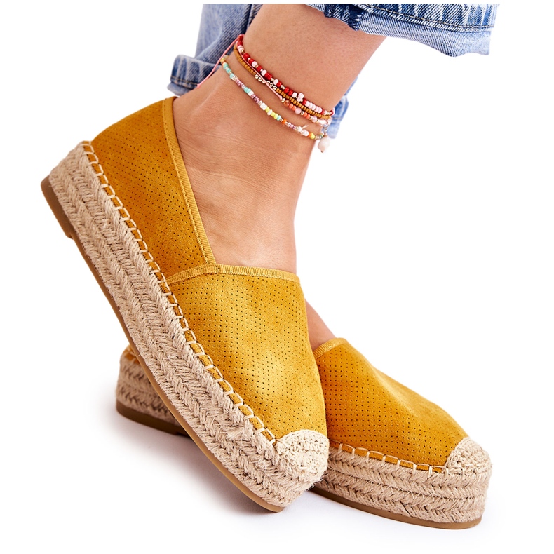 PG1 Espadrillas Da Donna Sulla Piattaforma Marise Gialla giallo