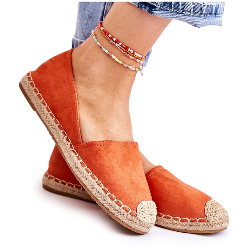 PG1 Espadrillas classiche da donna in camoscio arancione Clarice arancia