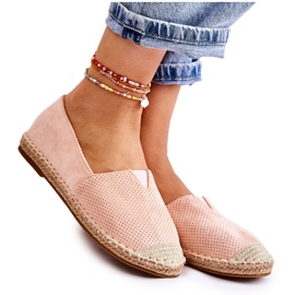 PG1 Espadrillas slip-on in pelle scamosciata da donna Nude Corry rosa