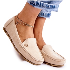 PS1 Mocassini Colena in suede da donna beige