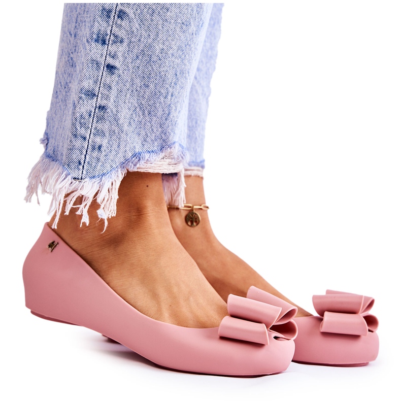 PH1 Ballerine in gomma da donna con fiocco rosa
