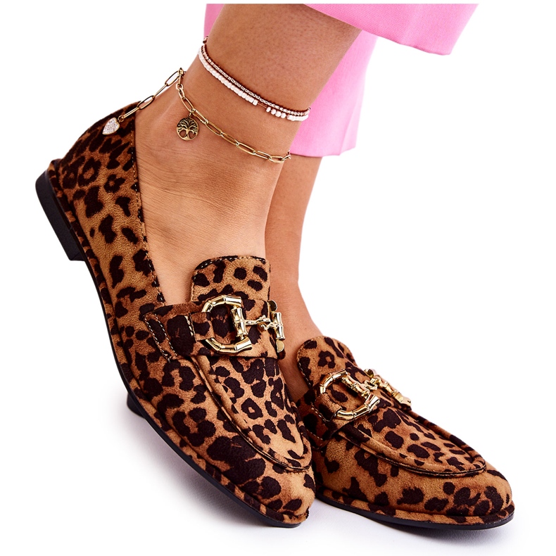 WS1 Mocassini da donna in camoscio Coriso Marrone e Nero