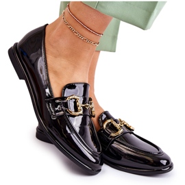 WS1 Mocassini Coriso da donna laccati neri nero