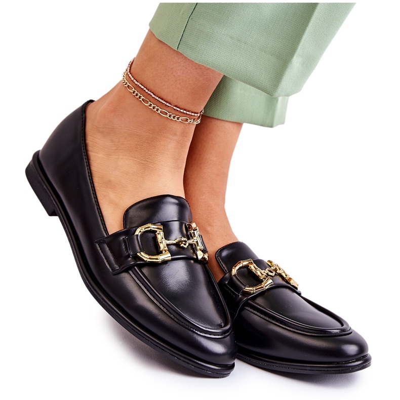 WS1 Mocassini da donna neri di Coriso nero