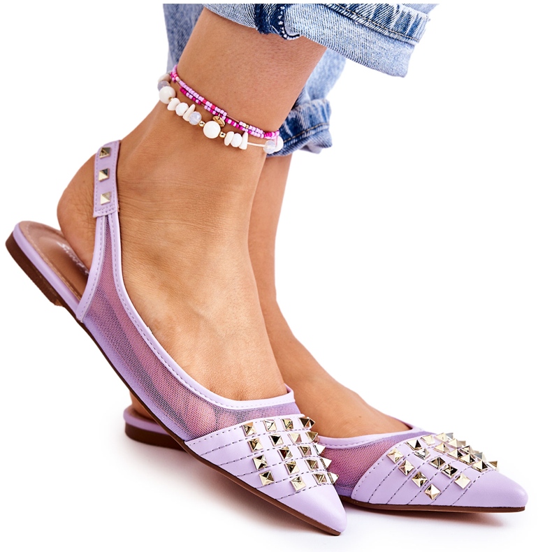 Ballerine da donna con borchie Violet Kinley viola