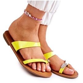 Infradito da donna laccate gialle Jimena giallo