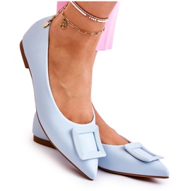WS1 Ballerine in pelle con ornamento blu Simone Spitz