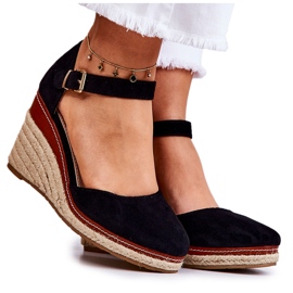 PS1 Espadrillas Nere Da Donna Con Zeppe Tamarill nero