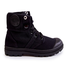 PA1 Sneakers alte da bambino nere Tobby nero