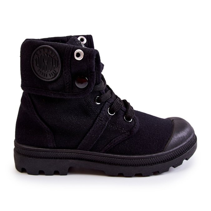 PA1 Sneakers alte da bambino nere Tobby nero
