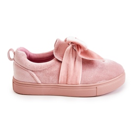 PA1 Sneakers Da Bambino Slip-On Con Fiocco Rosa Timma