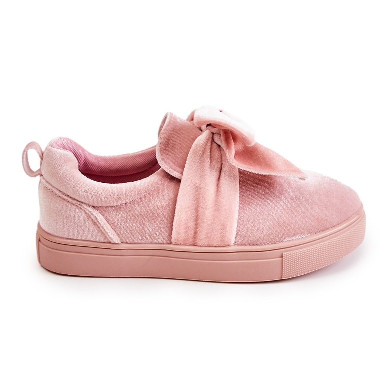 PA1 Sneakers Da Bambino Slip-On Con Fiocco Rosa Timma