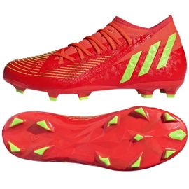 Scarpe Adidas Predator Edge.3 Fg M GW1005 rosso arance e rosse