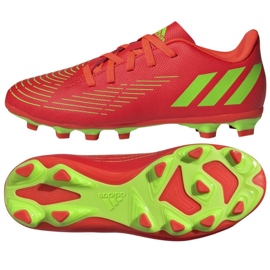 Scarpe adidas Predator Edge.4 FxG Jr GW0970 neon arancione arance e rossi