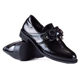 SHELOVET Mocassini Con Fiocco nero