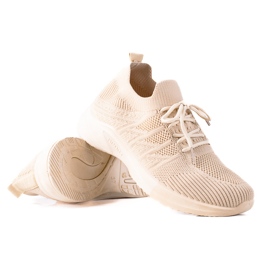 SHELOVET Comode scarpe da fitness beige
