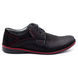 Scarpe da uomo in pelle Olivier 242 nere nero