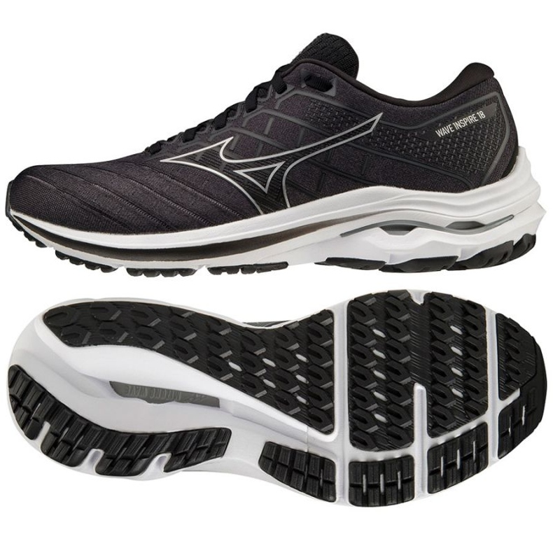 Scarpe da corsa Mizuno Wave Inspire 18 M J1GC224404 nero
